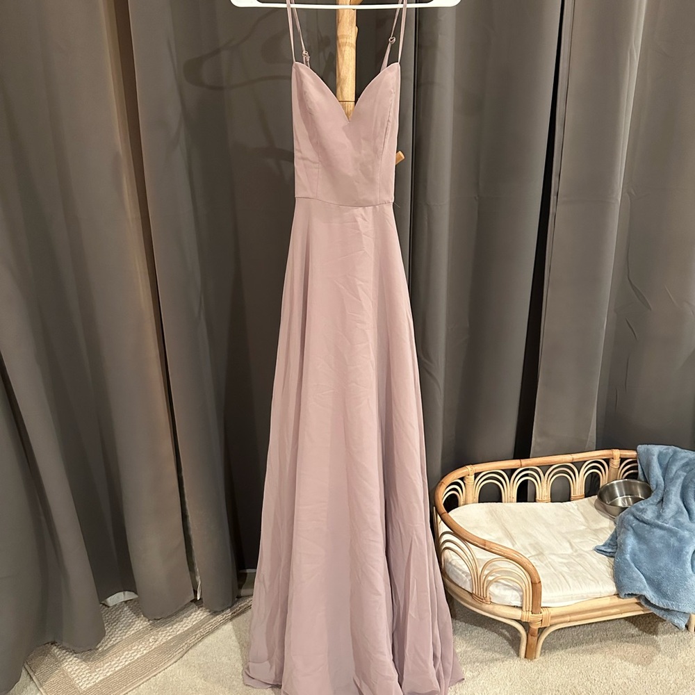Elegant Mauve Evening Gown